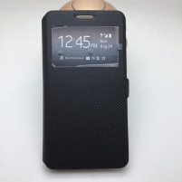 Кожен калъф тефтер стойка и клипс FLEXI S-View за Samsung Galaxy Note 10 Lite N770F черен
